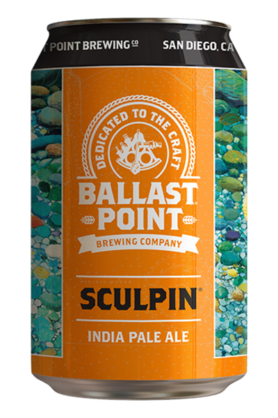 Ballast Point Sculpin IPA Pint Beer Glass w/Fish ~ San Diego CA 