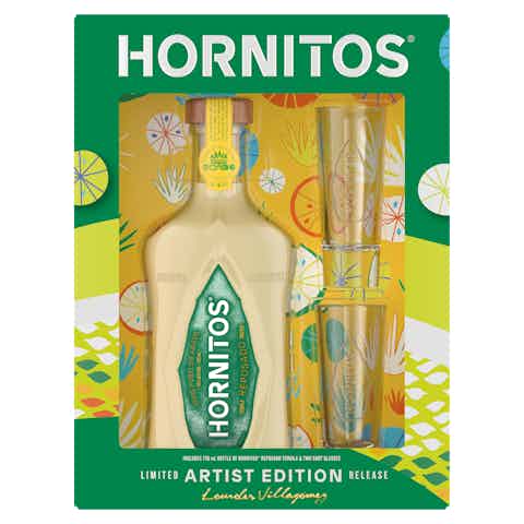 Hornitos Reposado Tequila Gift Set with two Shot Glasses